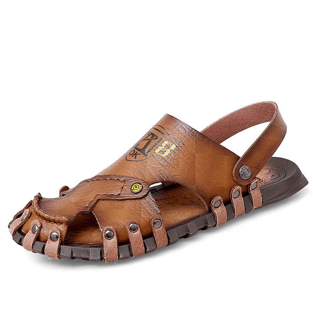 Bequeme Weiche Mikrofaser-Slip-On-Rutschfeste Outdoor-Sandalen Für Herren