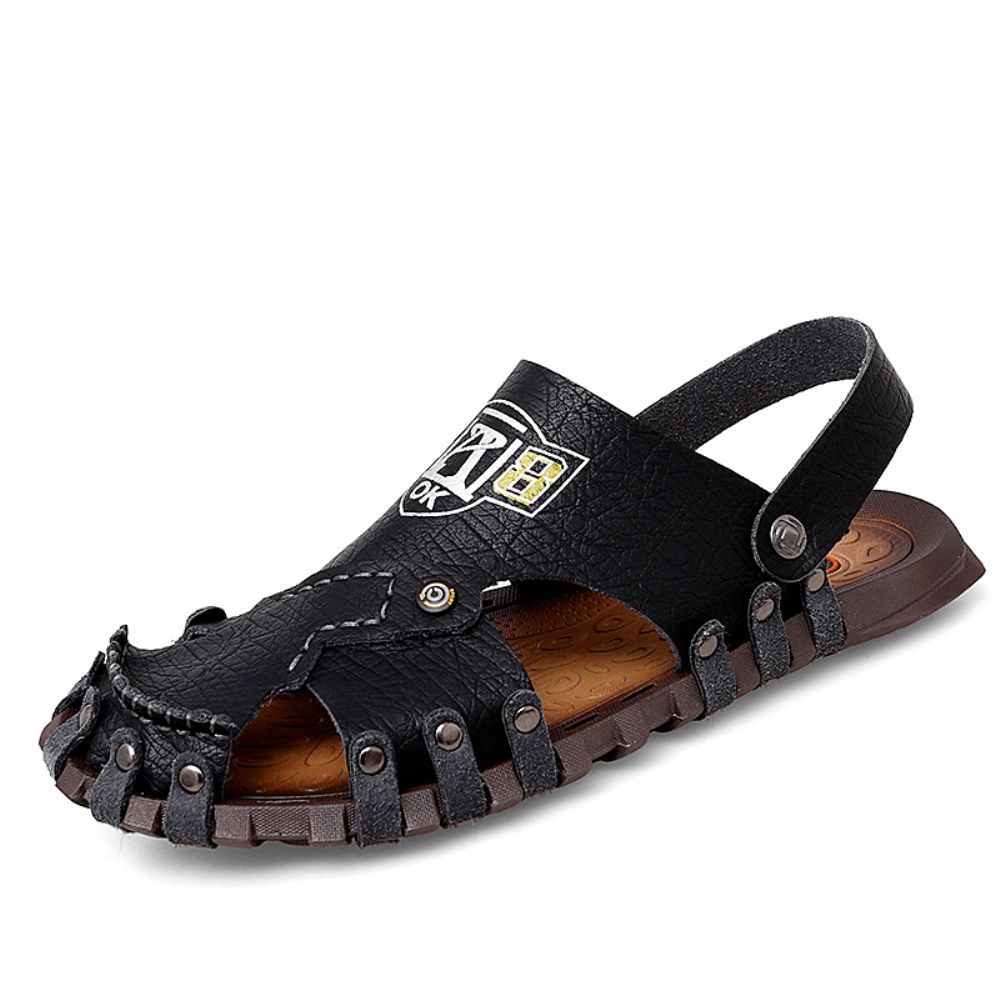 Bequeme Weiche Mikrofaser-Slip-On-Rutschfeste Outdoor-Sandalen Für Herren