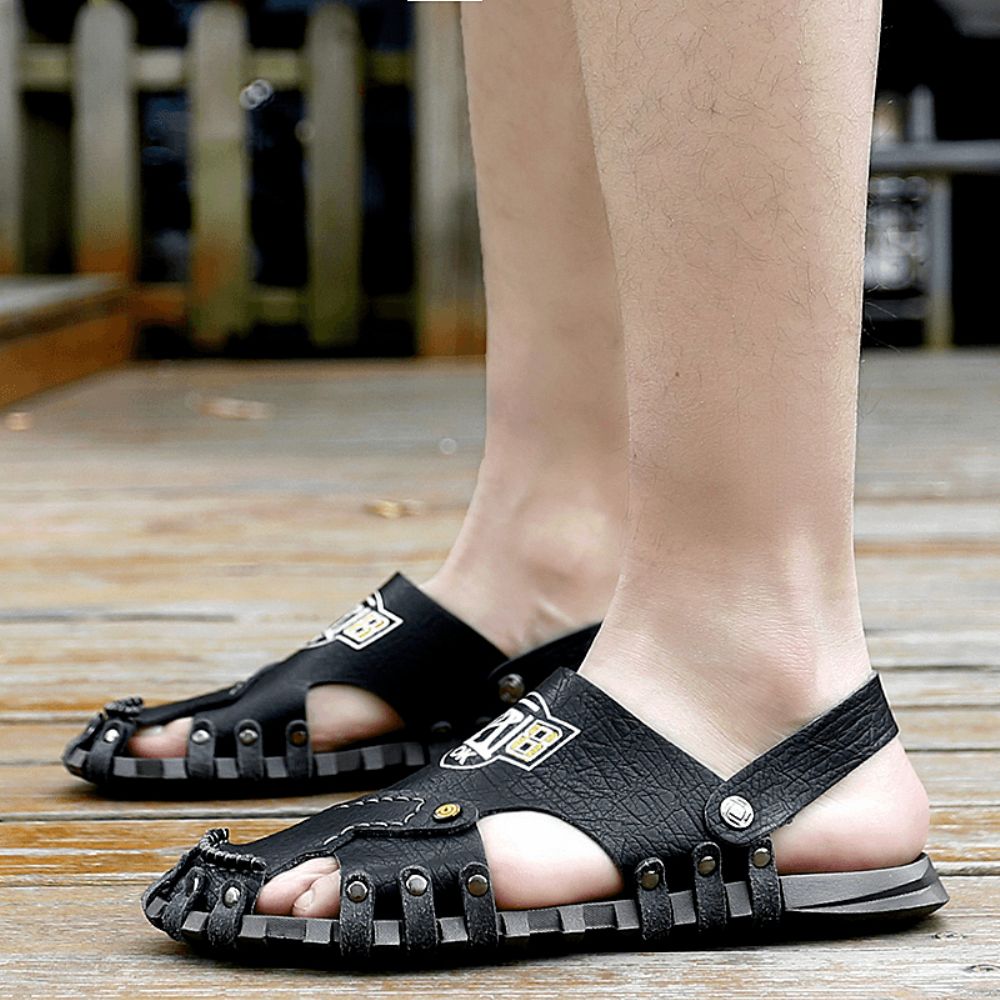 Bequeme Weiche Mikrofaser-Slip-On-Rutschfeste Outdoor-Sandalen Für Herren