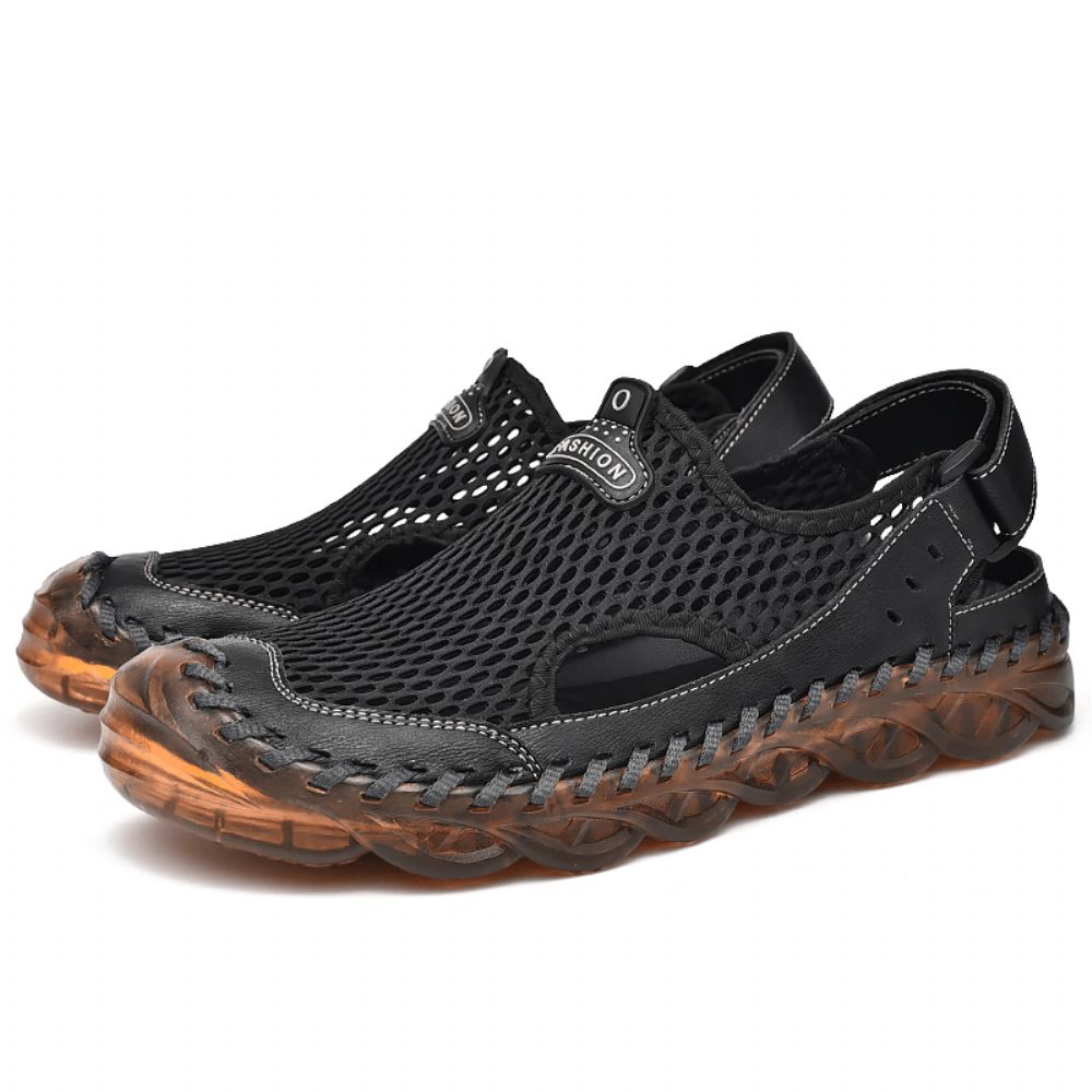 Herren Outdoor Mesh Handnähte Closed Toe Wasserschuhe