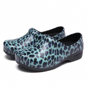 Schlupfschuhe Mit Leopardenmuster Wasserdichte Rutschfeste Gartenpflegeschuhe