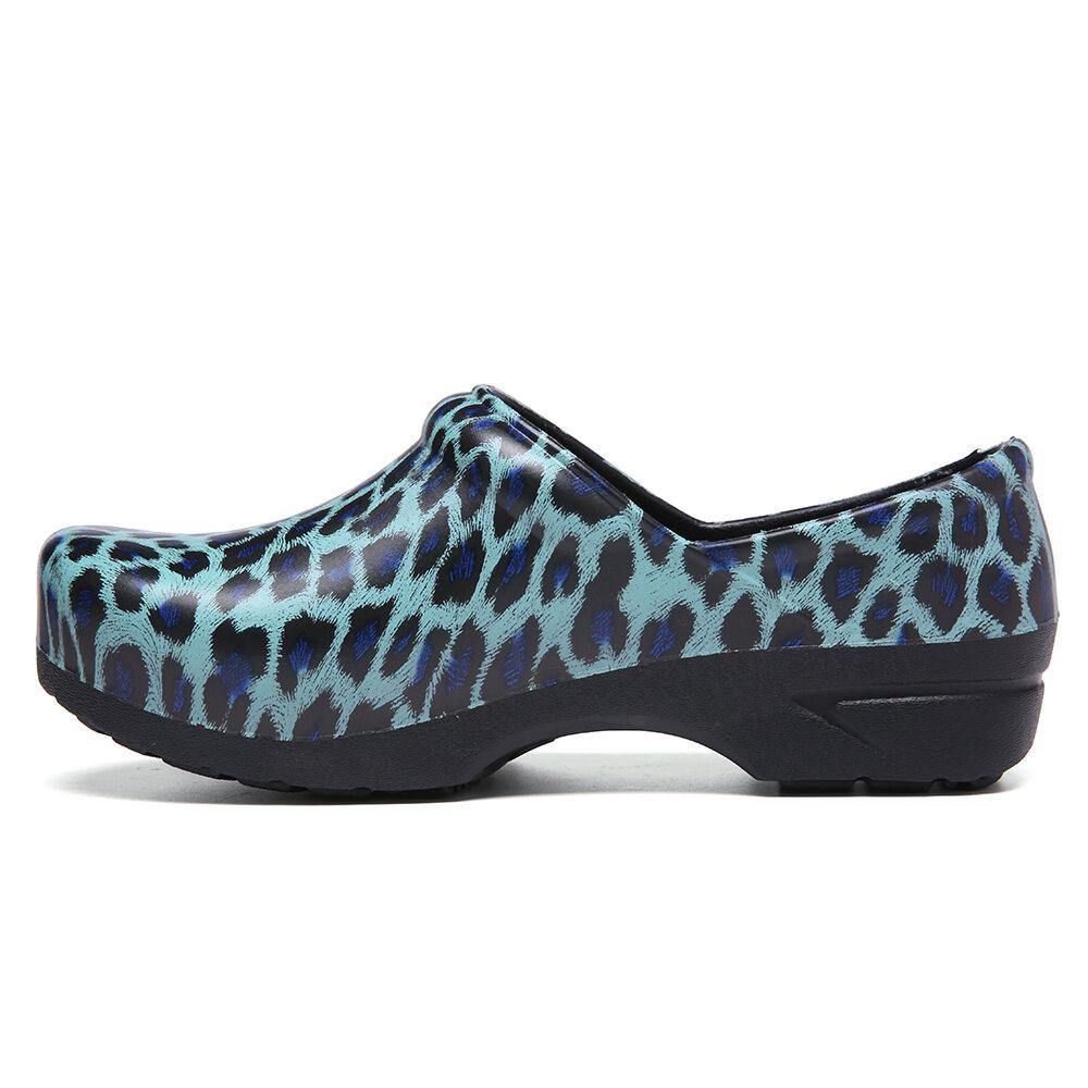 Schlupfschuhe Mit Leopardenmuster Wasserdichte Rutschfeste Gartenpflegeschuhe