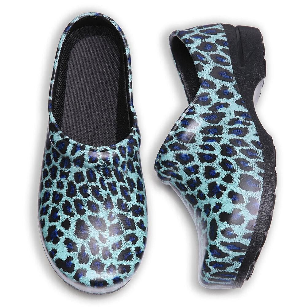 Schlupfschuhe Mit Leopardenmuster Wasserdichte Rutschfeste Gartenpflegeschuhe