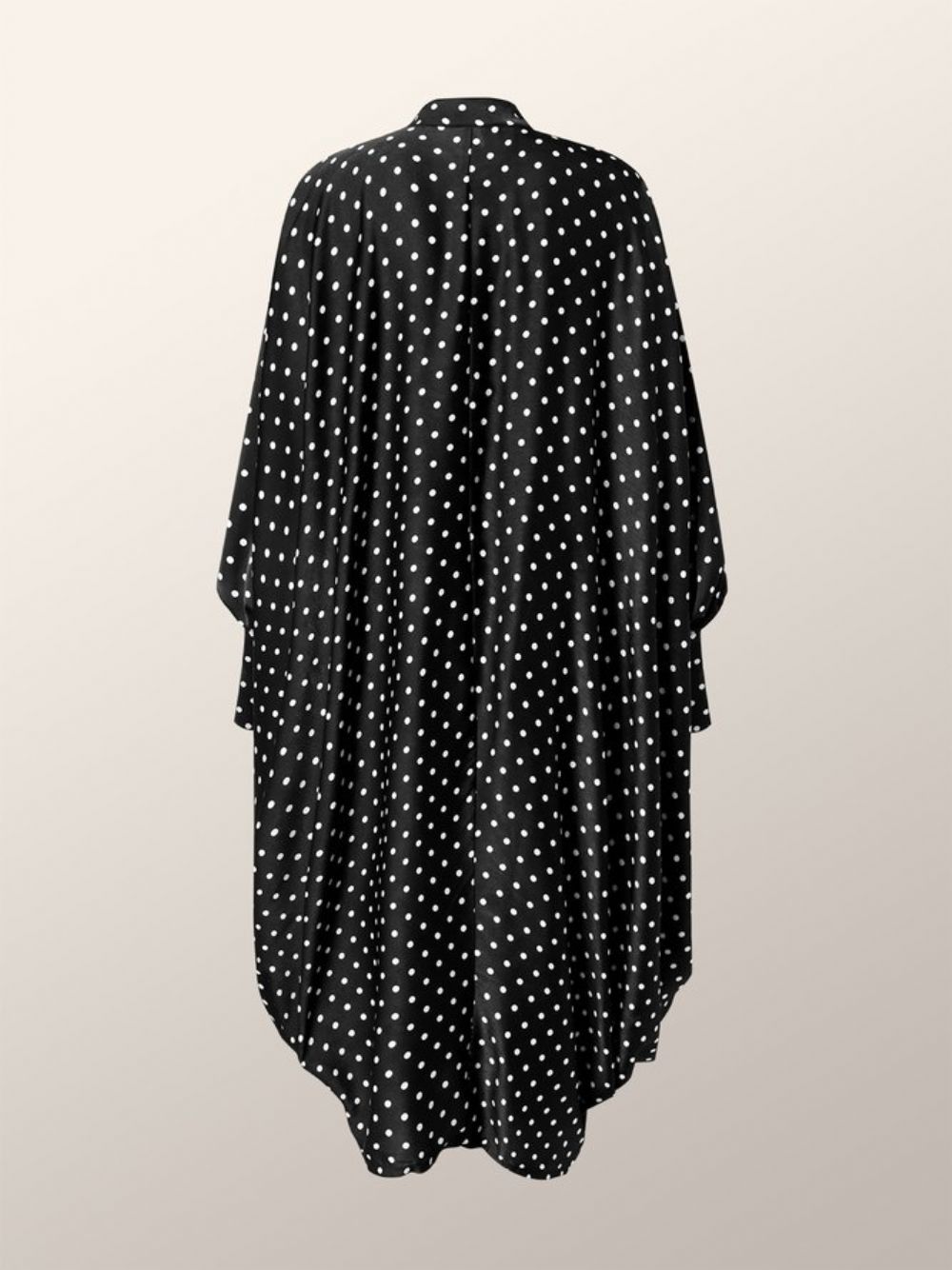 Elegantes Polka Dots Kleid Mit Stehkragen