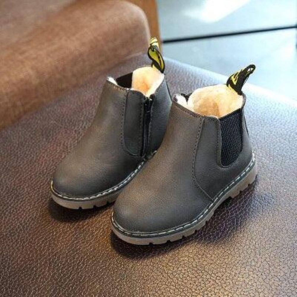 Unisex Kinder Winterstiefel Aus Leder