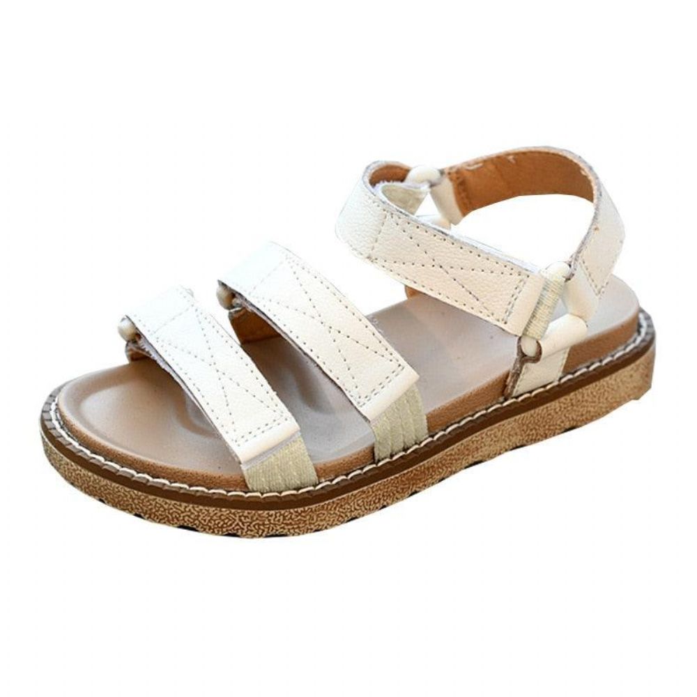 Verstellbare Sandalen Aus Echtem Leder Für Mädchen