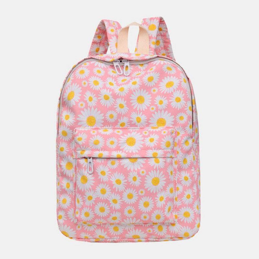 Damen Nylon Daisy Casual Campus Rucksack Schultasche