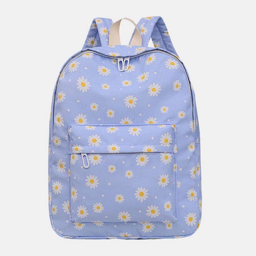 Damen Nylon Daisy Casual Campus Rucksack Schultasche