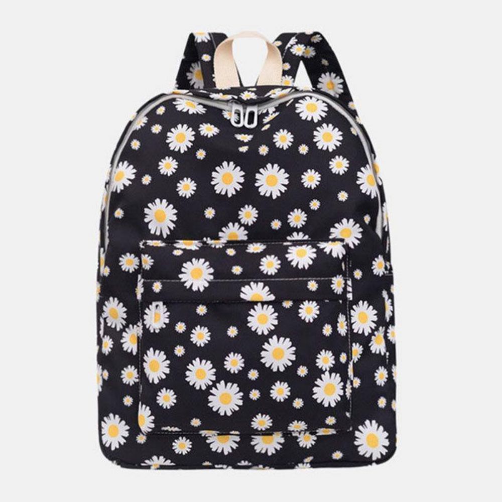 Damen Nylon Daisy Casual Campus Rucksack Schultasche