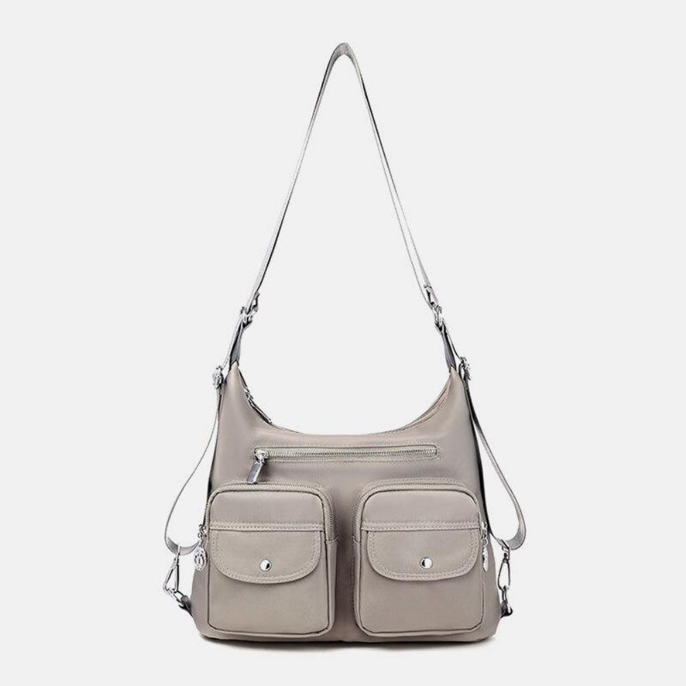 Damen Wasserdichter Multi-Carry Multi-Pocket Solid Crossbody Bag Rucksack