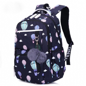 Frauen Fluffy Ball Print Anti-Diebstahl-Multifunktions-Laptop-Rucksack