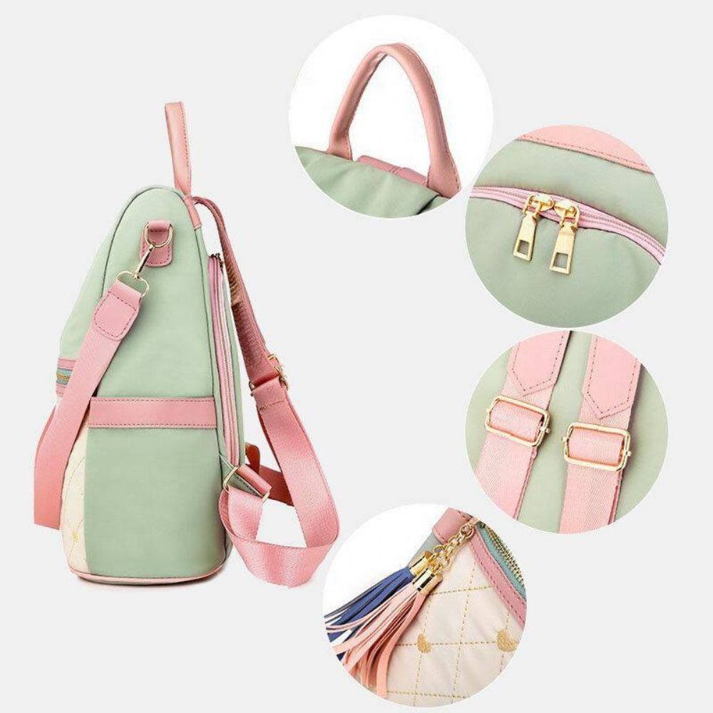 Frauen-Patchwork-Quasten-Stickgarn-Liebes-Multi-Carry-Rucksack