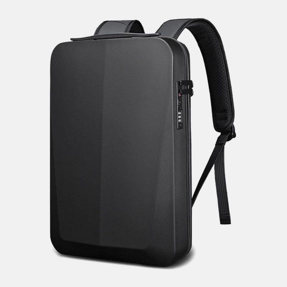 Herren 15.6-Zoll-Computertasche Business Wasserdichter Usb-Ladeanschluss Passwortsperre Diebstahlsicherer Kunststoff-Hartschalenrucksack Mit Großer Kapazität