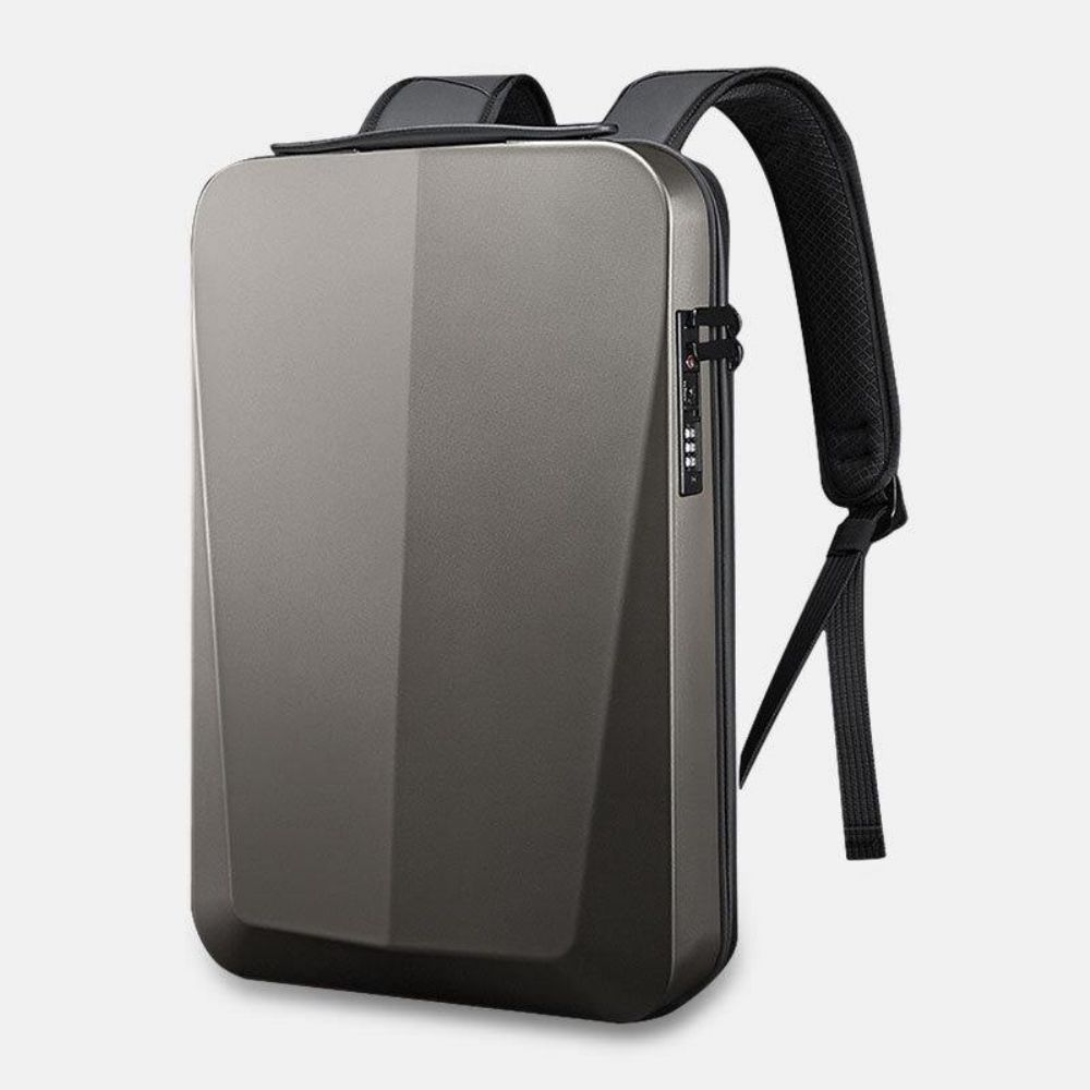 Herren 15.6-Zoll-Computertasche Business Wasserdichter Usb-Ladeanschluss Passwortsperre Diebstahlsicherer Kunststoff-Hartschalenrucksack Mit Großer Kapazität