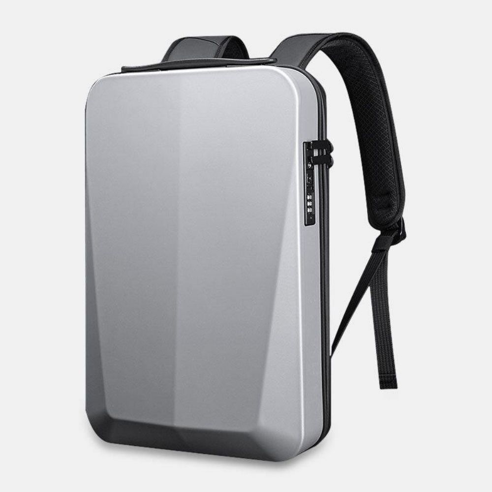 Herren 15.6-Zoll-Computertasche Business Wasserdichter Usb-Ladeanschluss Passwortsperre Diebstahlsicherer Kunststoff-Hartschalenrucksack Mit Großer Kapazität