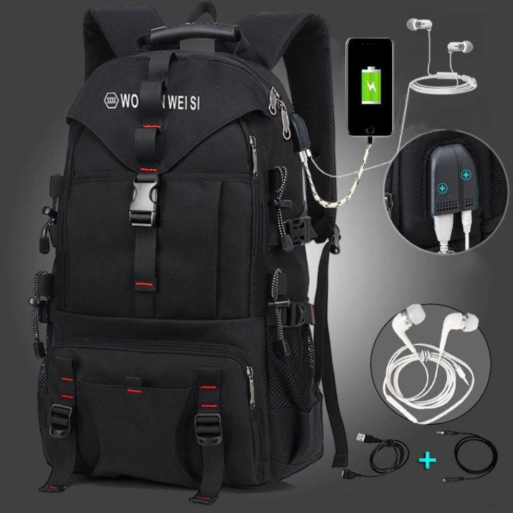 Herren Große Kapazität Outdoor Wasserdicht Usb-Lade Multi-Tasche 14-Zoll-Laptop-Tasche Reise-Kletter-Rucksack