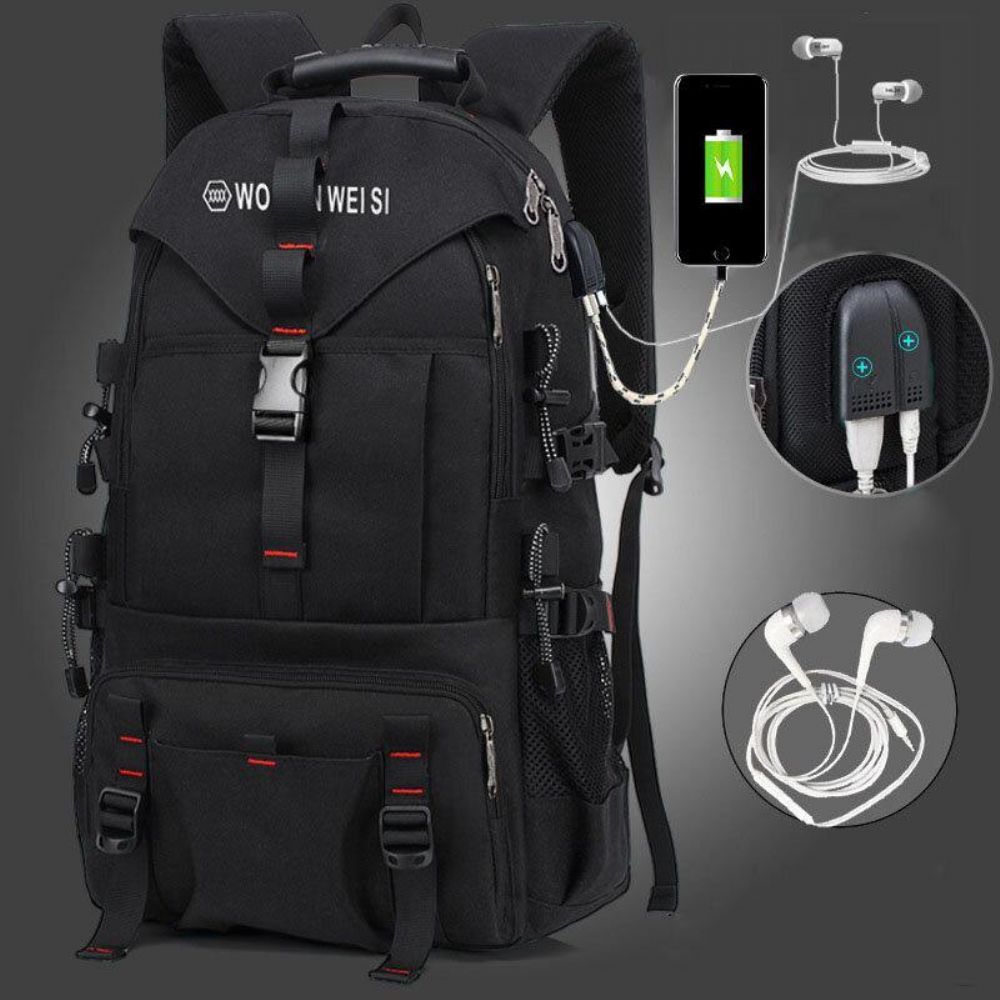 Herren Große Kapazität Outdoor Wasserdicht Usb-Lade Multi-Tasche 14-Zoll-Laptop-Tasche Reise-Kletter-Rucksack