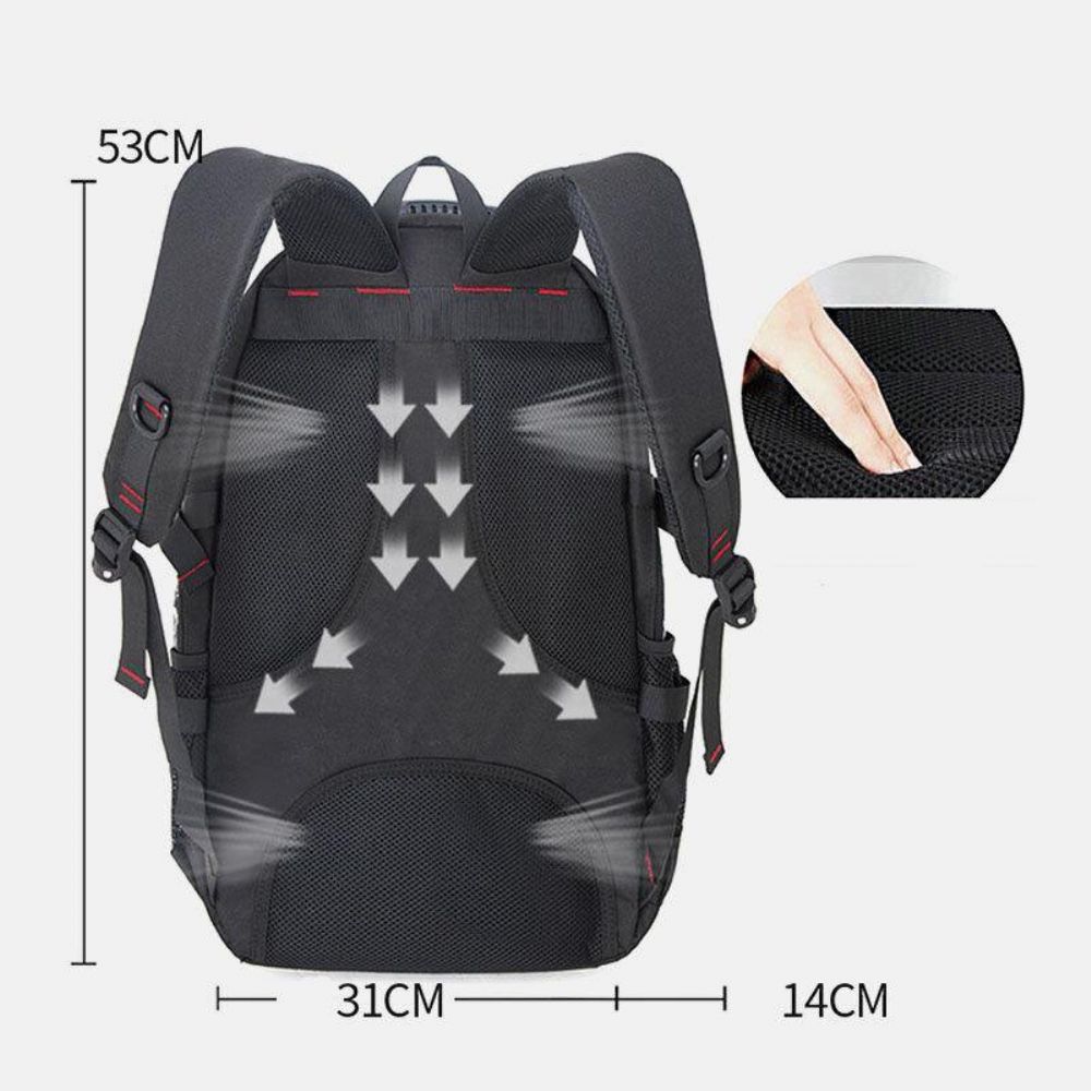 Herren Große Kapazität Outdoor Wasserdicht Usb-Lade Multi-Tasche 14-Zoll-Laptop-Tasche Reise-Kletter-Rucksack