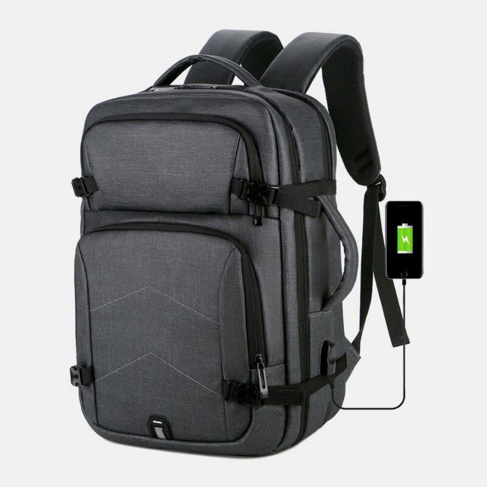 Herren Große Kapazität Wasserdichte Usb Lade 16 Zoll Laptop Tasche Business Outdoor Handtasche Rucksack