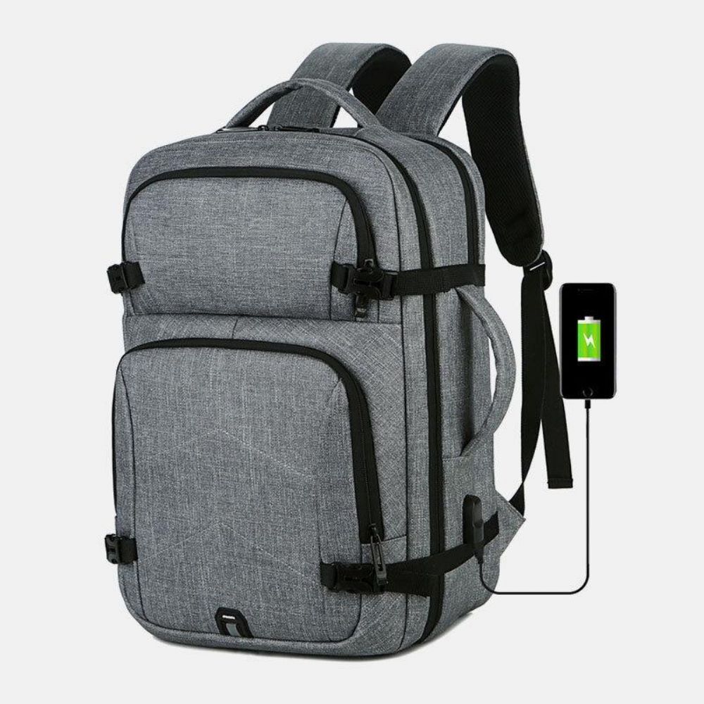 Herren Große Kapazität Wasserdichte Usb Lade 16 Zoll Laptop Tasche Business Outdoor Handtasche Rucksack