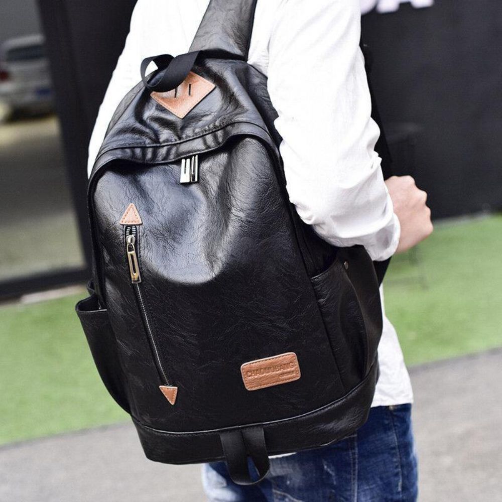 Herren Kunstleder Casual Fashion 14 Zoll Laptoptasche Schultasche Reiserucksack