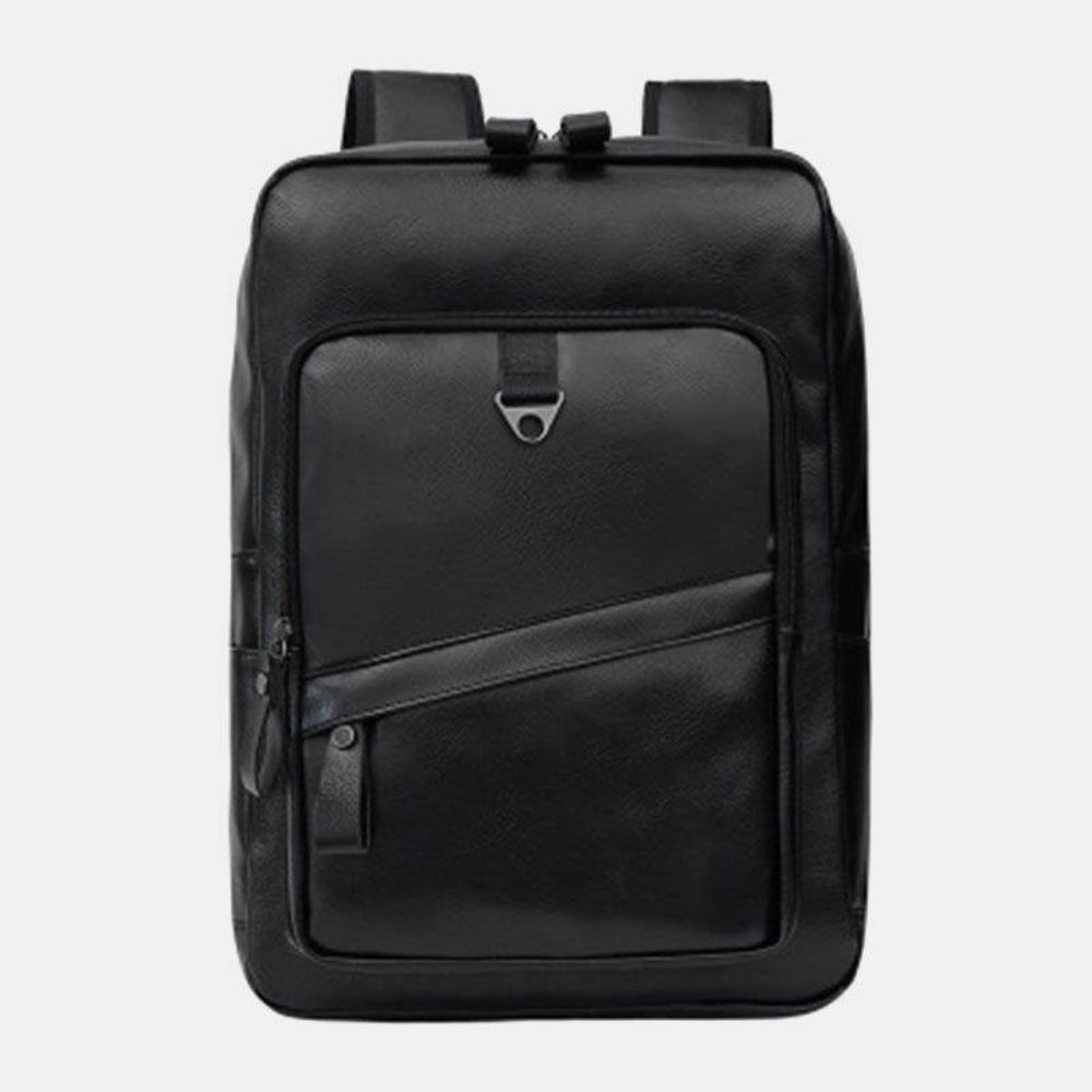 Herren Kunstleder Große Kapazität Business Casual 14 Zoll Laptoptasche Rucksack