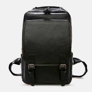 Herren Pu-Leder Vintage Business Wasserdichter Verschleißfester 15.6-Zoll-Laptop-Rucksack Mit Großer Kapazität