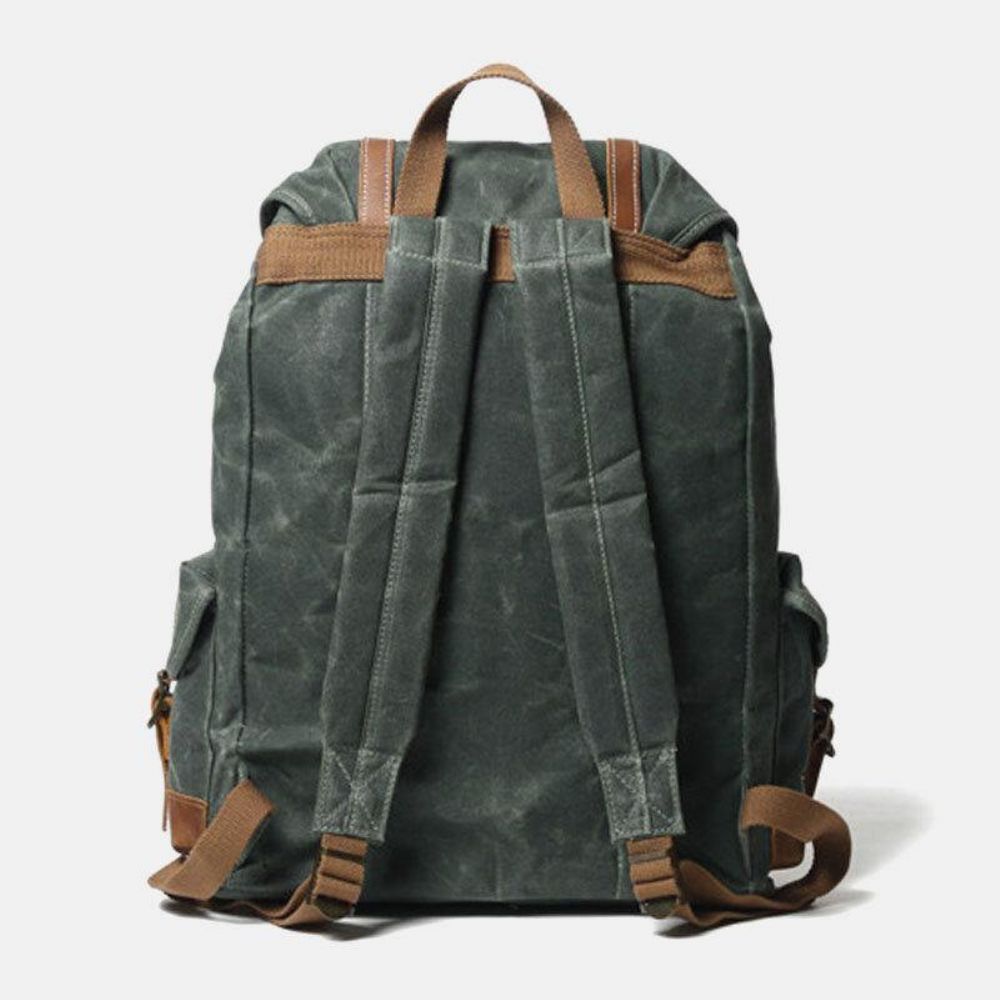 Herren-Segeltuch-Retro-Reisen Im Freien Wandern Große Kapazität Rucksack Mit Mehreren Taschen