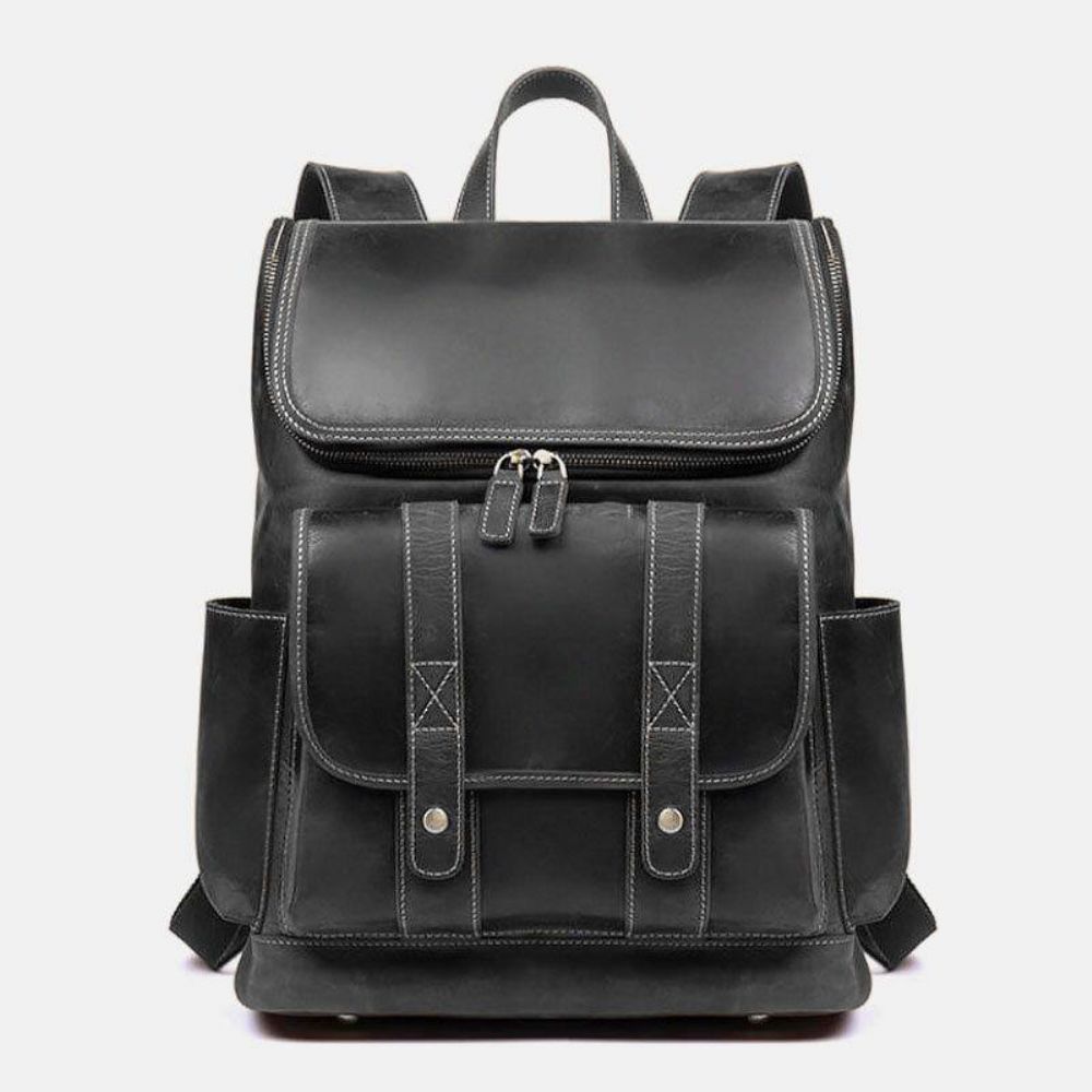 Herren Vintage Multi-Pocket Anti-Diebstahl 15.6 Zoll Laptop Rucksack