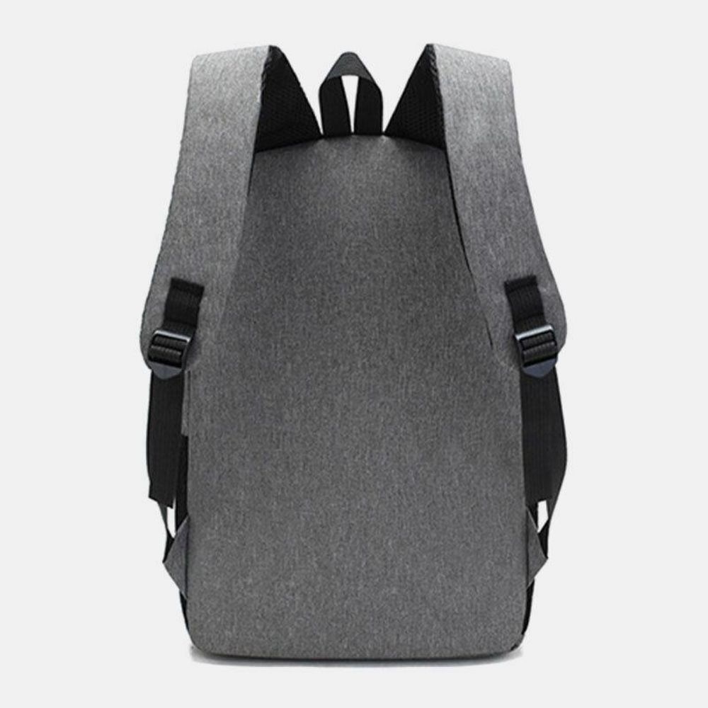 Männer 3 Stücke Nylon Usb Lade Verschleißfestigkeit Mode Casual Laptop Tasche Rucksack Umhängetasche Clutch Bag