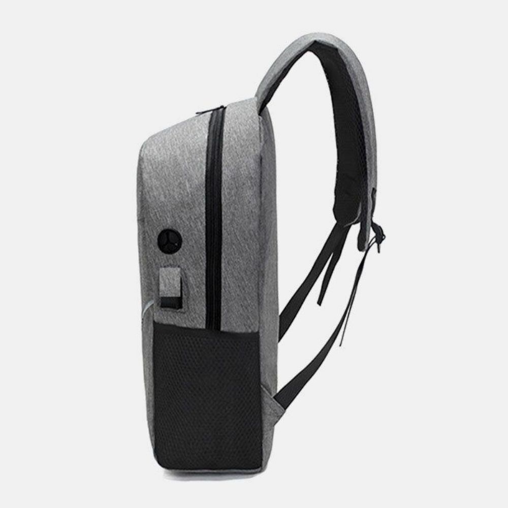 Männer 3 Stücke Nylon Usb Lade Verschleißfestigkeit Mode Casual Laptop Tasche Rucksack Umhängetasche Clutch Bag