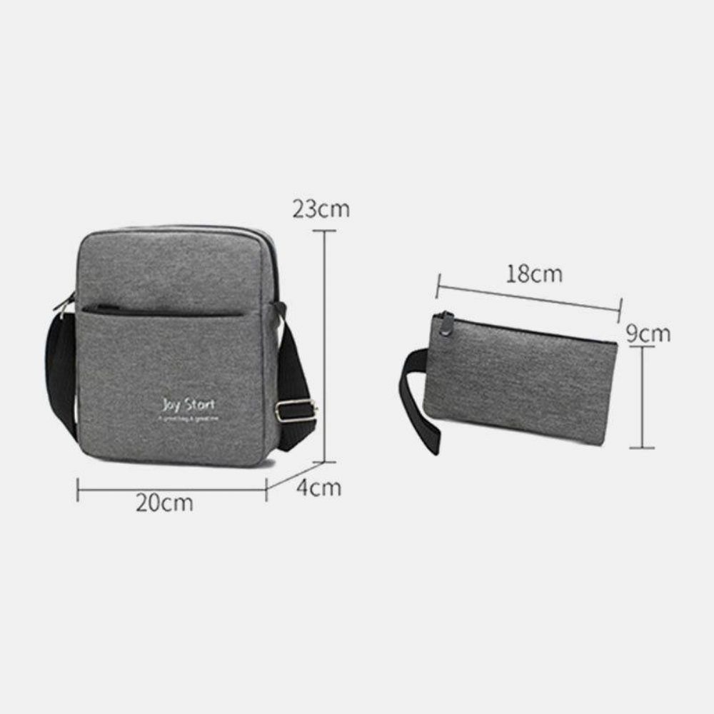 Männer 3 Stücke Nylon Usb Lade Verschleißfestigkeit Mode Casual Laptop Tasche Rucksack Umhängetasche Clutch Bag