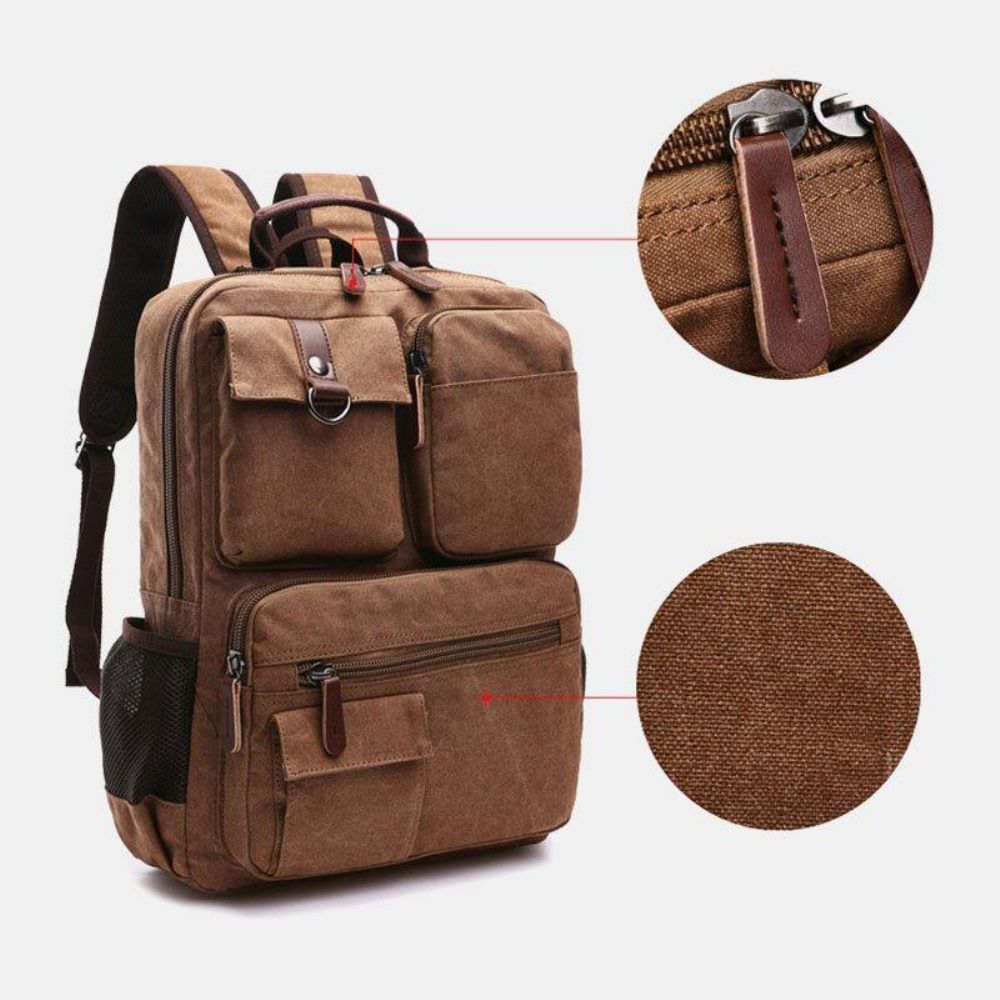 Männer Canvas Große Kapazität Multi-Pocket Anti-Diebstahl Lässige Reisetasche Computertasche Rucksäcke