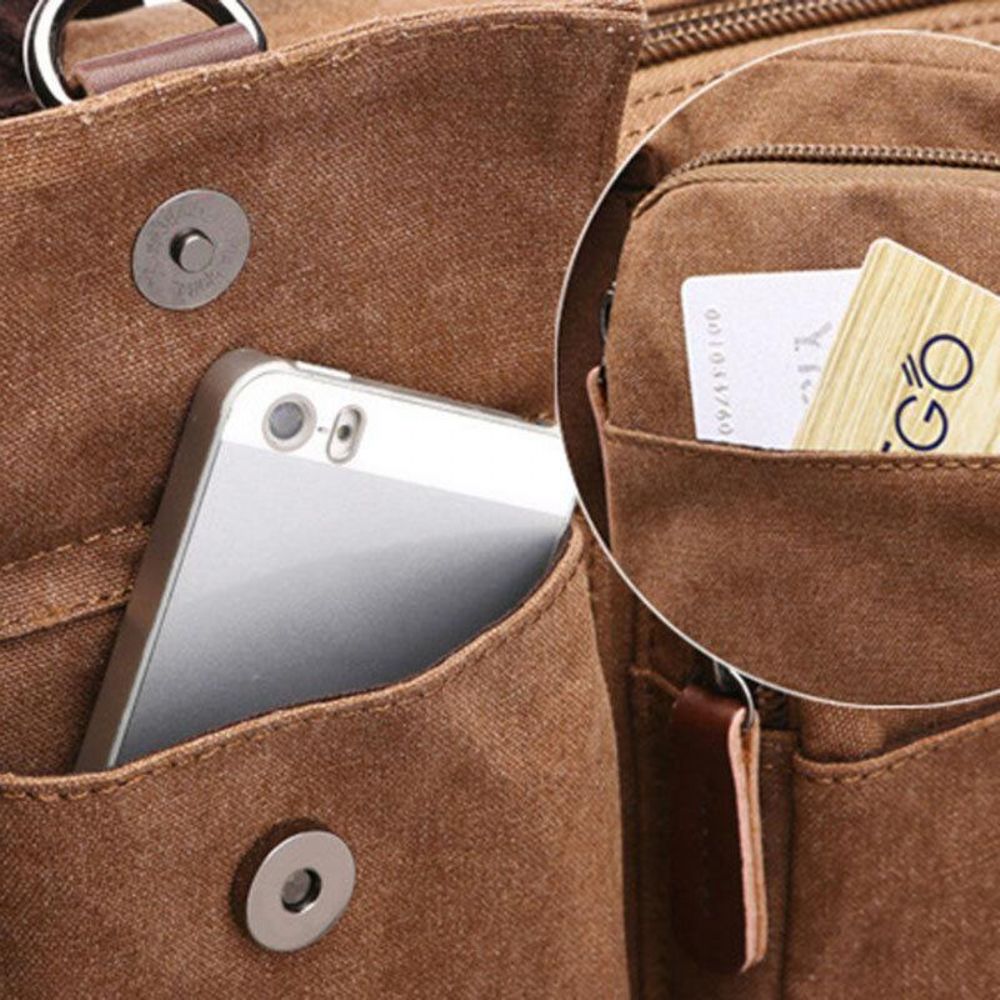 Männer Canvas Große Kapazität Multi-Pocket Anti-Diebstahl Lässige Reisetasche Computertasche Rucksäcke