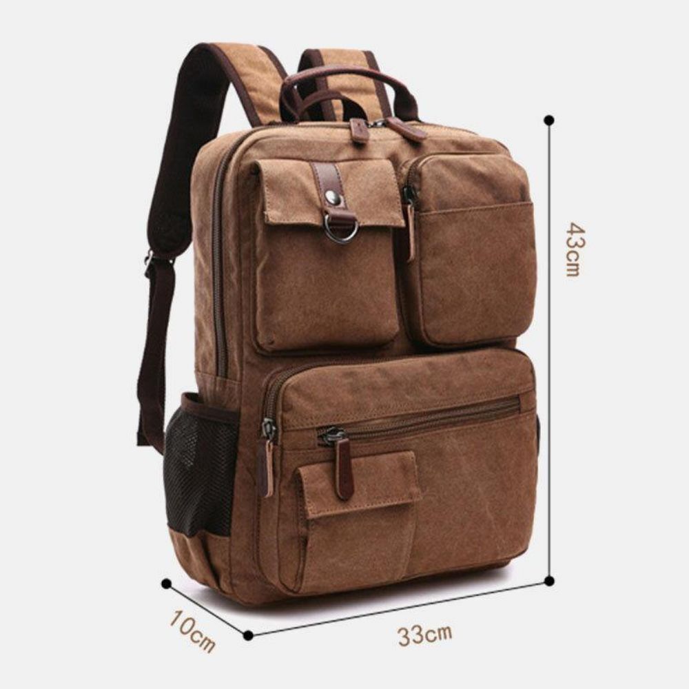 Männer Canvas Große Kapazität Multi-Pocket Anti-Diebstahl Lässige Reisetasche Computertasche Rucksäcke