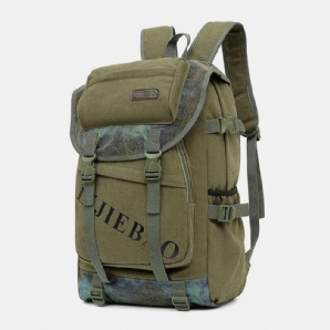 Männer Leinwand Große Kapazität Taktische Outdoor Reisen 14 Zoll Laptoptasche Schultasche Rucksack