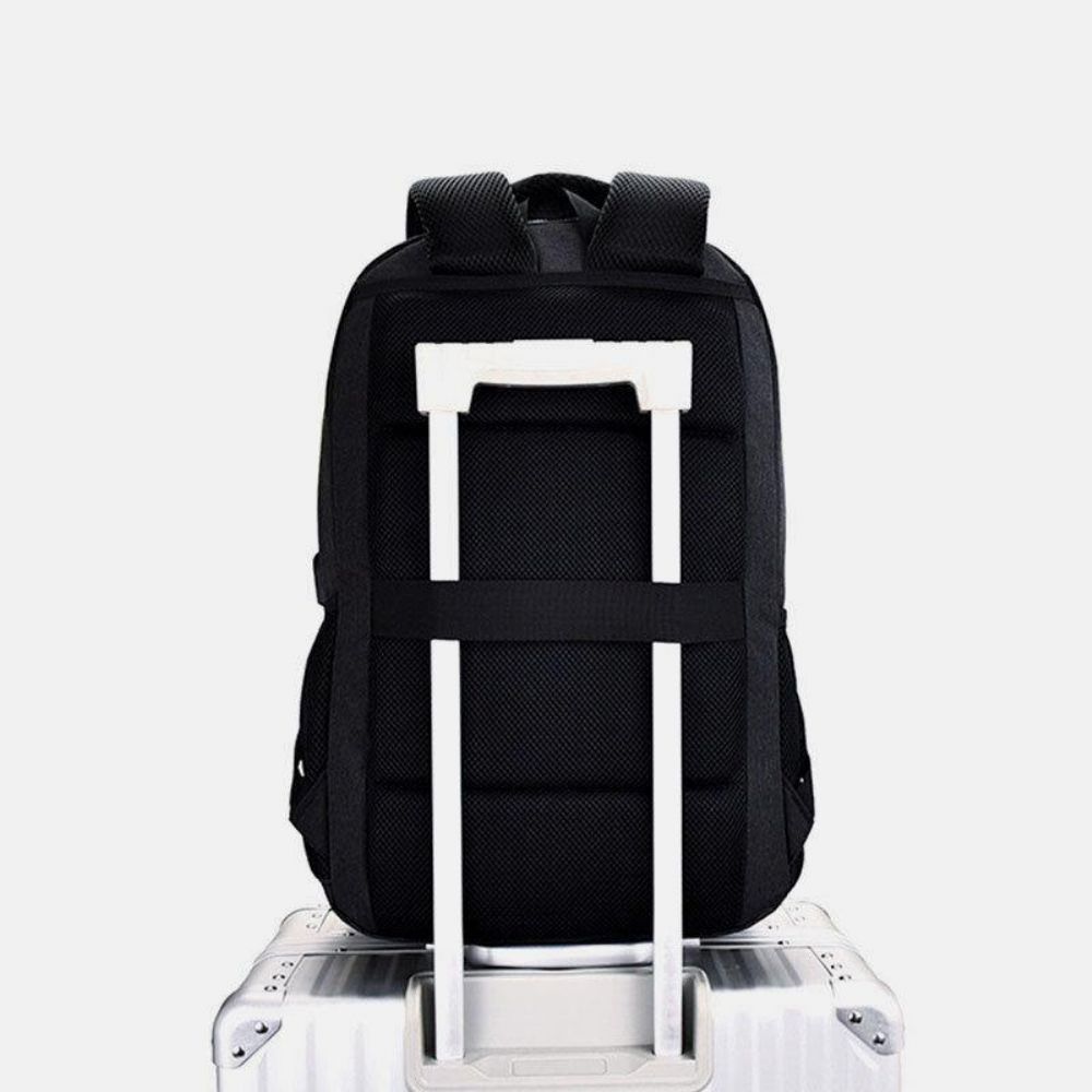 Männer Nylon Usb Lade Wasserdicht Große Kapazität 15.6 Zoll Laptoptasche Reiserucksack