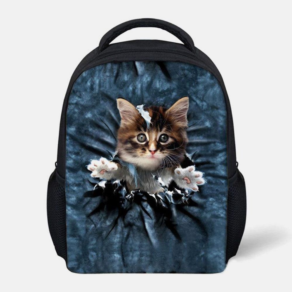 Unisex Animal Creative 3D Cartoon Cute Cat Casual Outdoor Kleiner Rucksack Schultasche