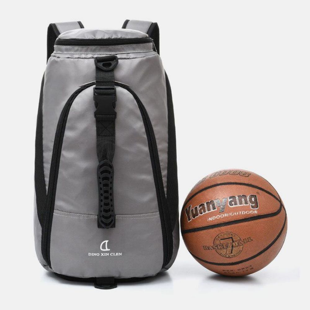 Unisex-Nylon Wasserdicht Verschleißfest Outdoor-Brieftasche Große Kapazität Basketball-Aufbewahrungstasche Reisetasche Sporttasche Rucksack