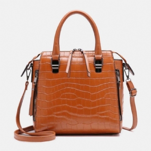 4 Stücke Vintage Croc Geprägte Geldbörse Große Kapazität Handtasche Handtasche Umhängetasche Umhängetasche