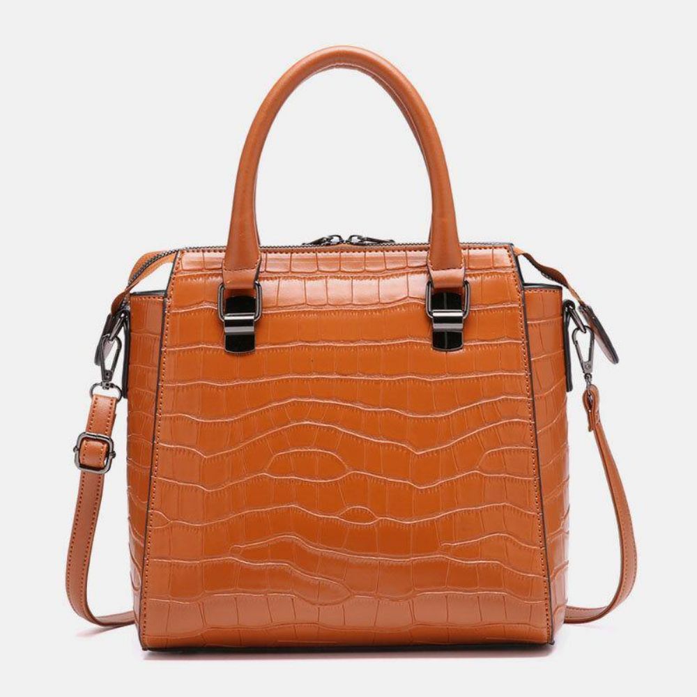 4 Stücke Vintage Croc Geprägte Geldbörse Große Kapazität Handtasche Handtasche Umhängetasche Umhängetasche