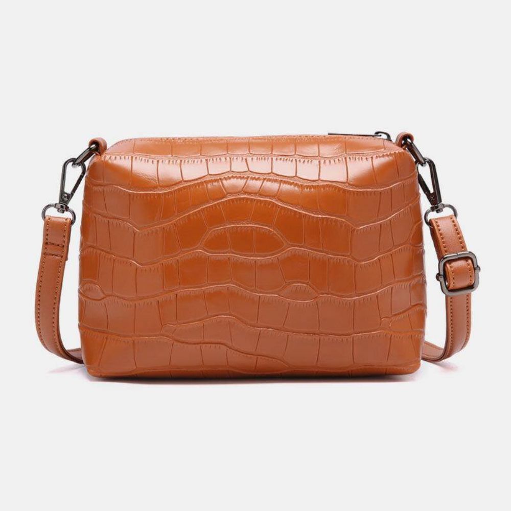 4 Stücke Vintage Croc Geprägte Geldbörse Große Kapazität Handtasche Handtasche Umhängetasche Umhängetasche