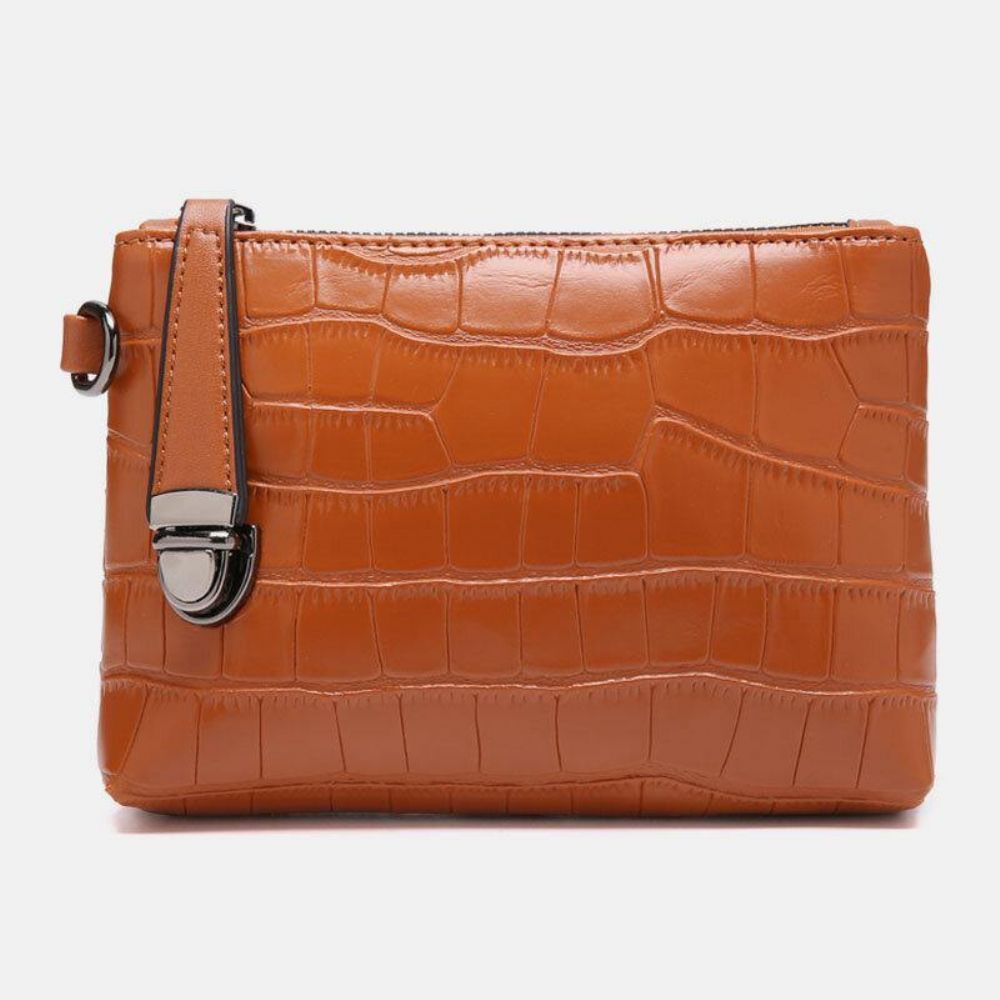 4 Stücke Vintage Croc Geprägte Geldbörse Große Kapazität Handtasche Handtasche Umhängetasche Umhängetasche