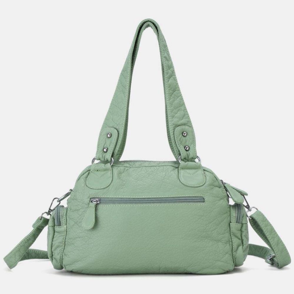 Angel Kiss Damen Pu-Leder Multi-Carry Einfarbig Mode Lässig Umhängetasche Umhängetasche Handtasche