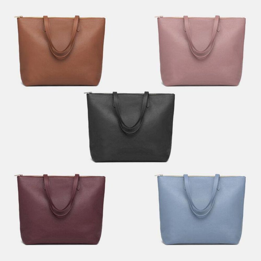 Brenice Damen Pu-Leder Schlüsselanhänger Multi-Pocket Große Kapazität Laptoptasche Aktentasche Business Handtasche