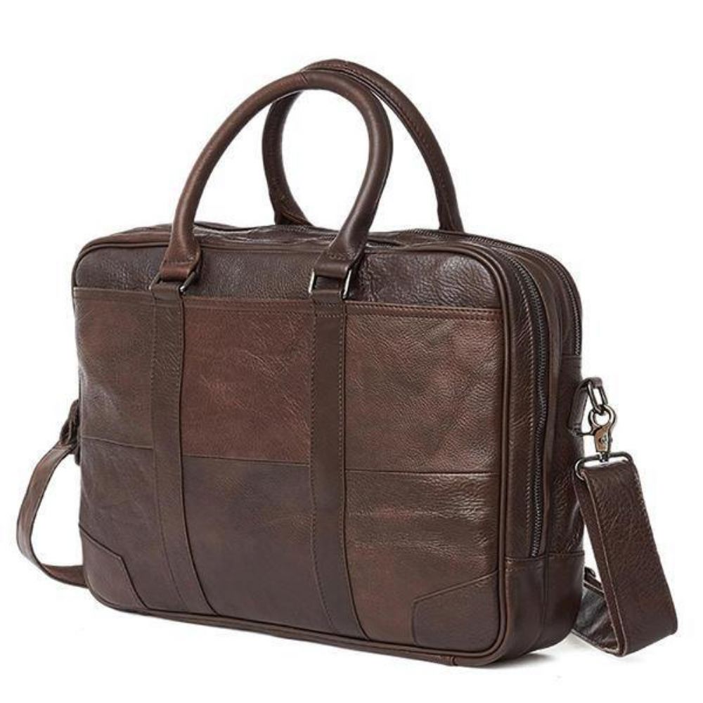 Echtes Leder Business Laptoptasche Aktentasche Umhängetasche