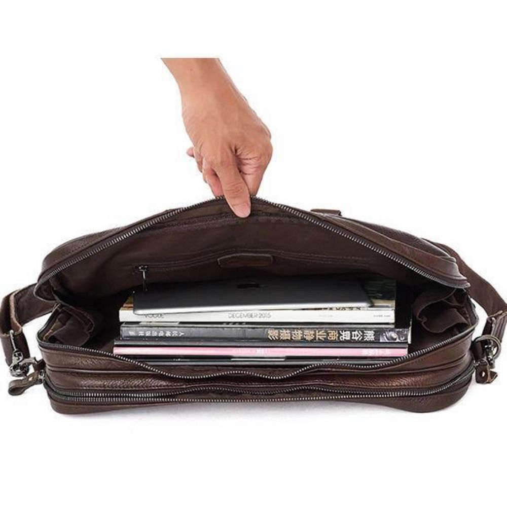 Echtes Leder Business Laptoptasche Aktentasche Umhängetasche