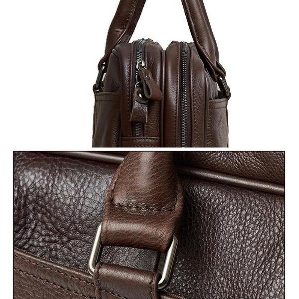 Echtes Leder Business Laptoptasche Aktentasche Umhängetasche