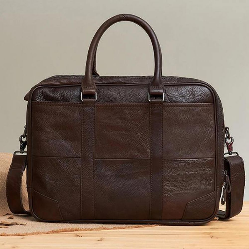 Echtes Leder Business Laptoptasche Aktentasche Umhängetasche