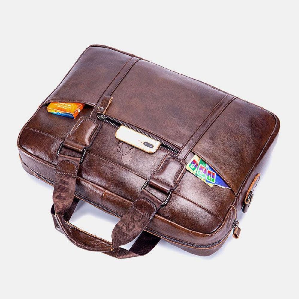 Echtes Leder Vintage Handtasche Umhängetasche Umhängetasche Für Männer